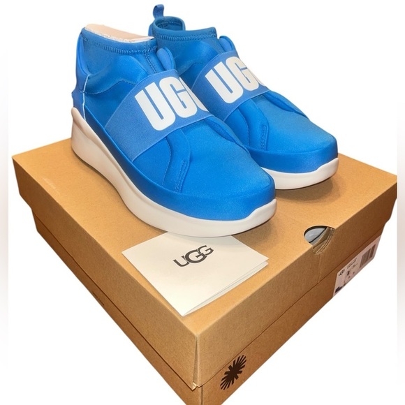 NWT UGG Neutra Neon Blue Slip-On Sneakers Women’s US Size 8 - Picture 4 of 13